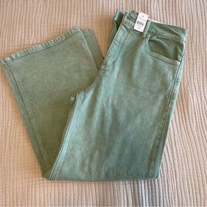 LOFT Sage Green Wide Leg Pants NWT